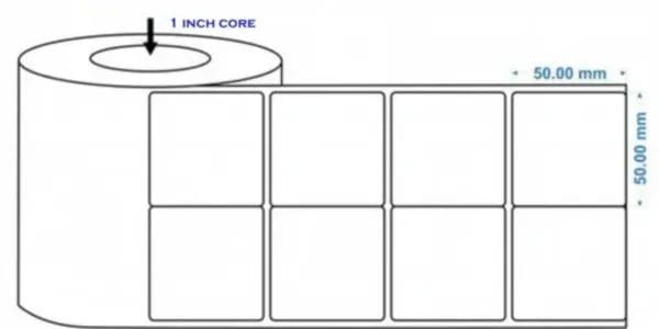 50x50 mm Square Chromo Label