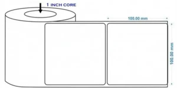 100x100 mm Large Chromo Label